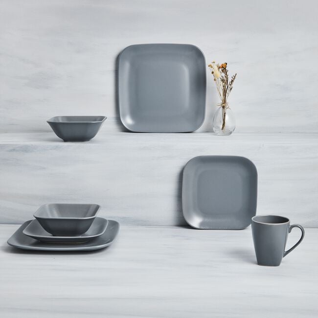 Abney & Croft Square Grey 8" Side Plate
